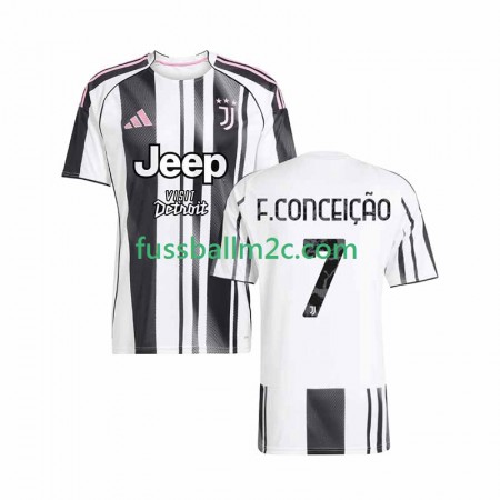 Fußballtrikots Juventus Francisco Conceicao 7 Heim Trikotsatz 2025-2026 Fußballtrikots Juventus Francisco Conceicao 7 Heim Trikotsatz 2025-2026